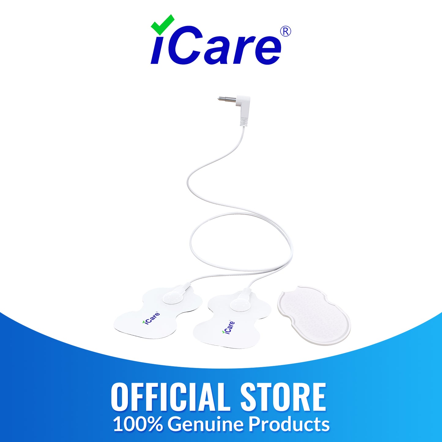 iCare® FQ25 Electrode Silicone Pad w/CORD ➜ For FQ221 Electronic Nerve Stimulator