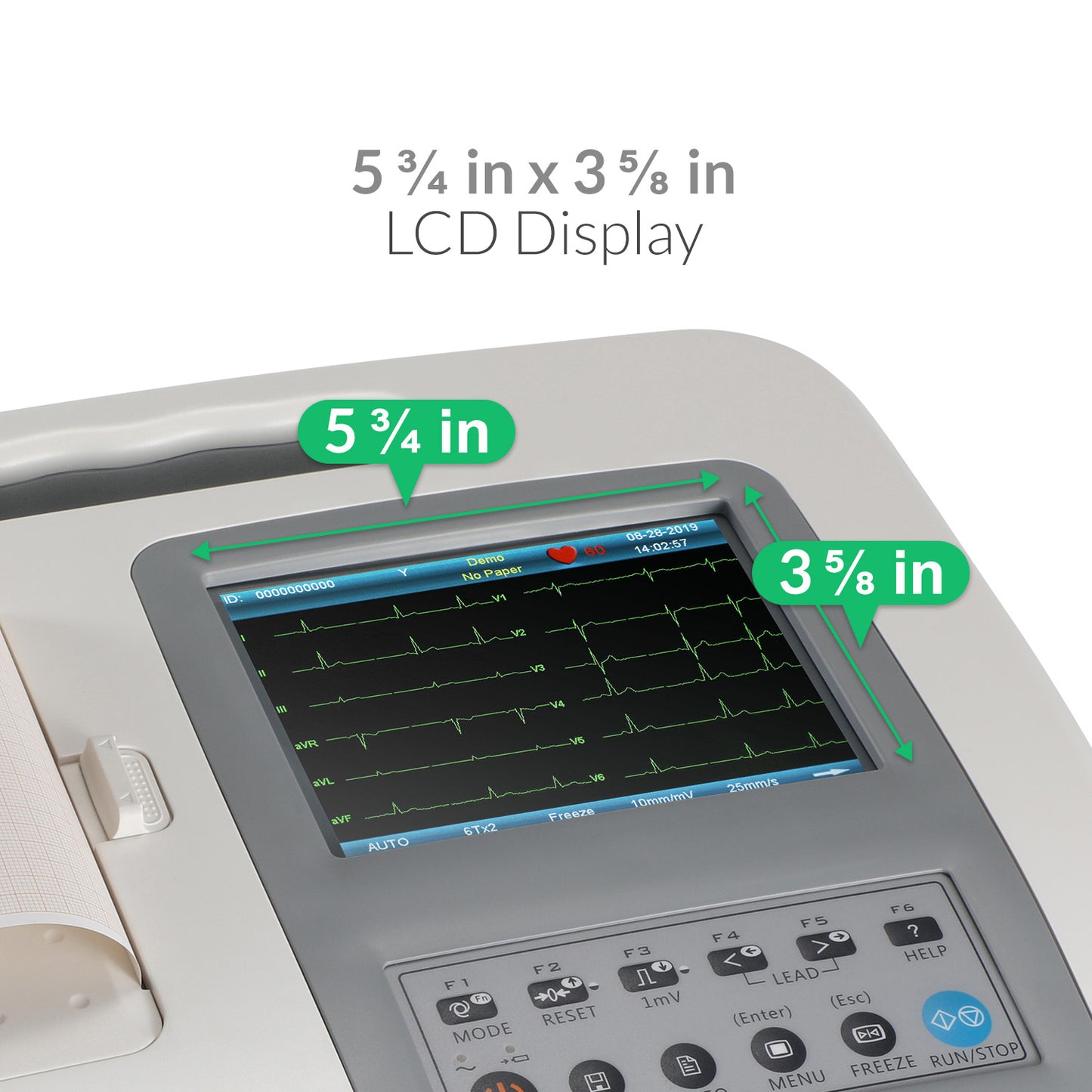 iCare® 1106L Color LCD Touch Screen 6-Channel ECG Machine (Snap Button Type/ Bulb & Clamp Type)