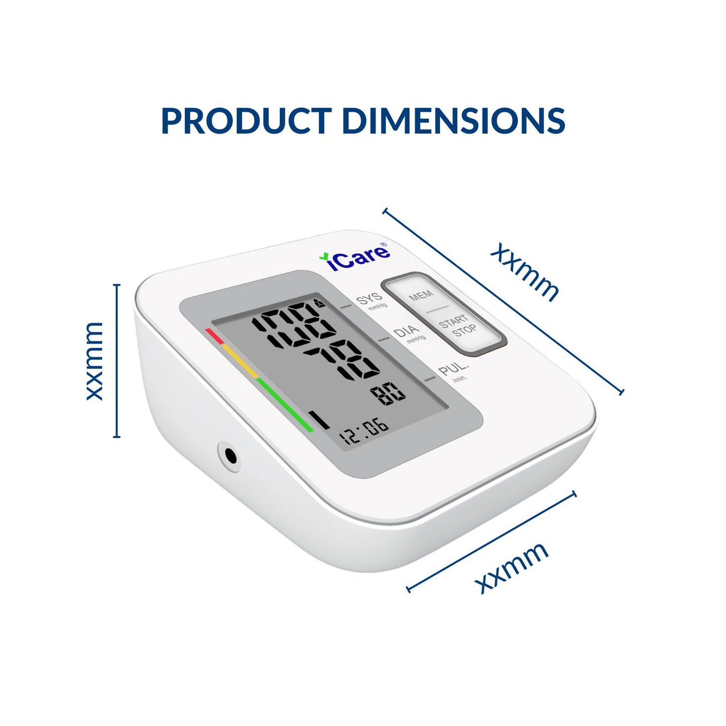 iCare® CK220 Automatic Digital Blood Pressure Monitor / Digital Sphygmomanometer Large arm cuff 22cm-42cm