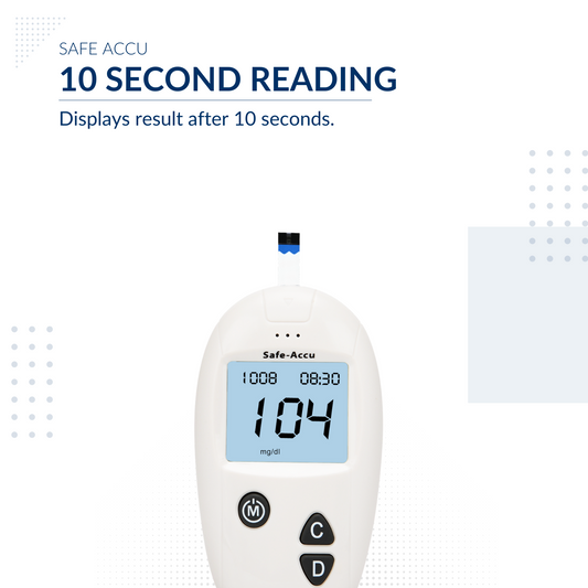 iCare SR01 Blood Glucose Meter (1 Blood Glucose Monitor + 1 Lancing Device + Carrying Case + Lithium Coin Cell Battery ) for Diabetic people, Safe-Accu Sugar Meter, Sinocare Blood Glucose Meter SA