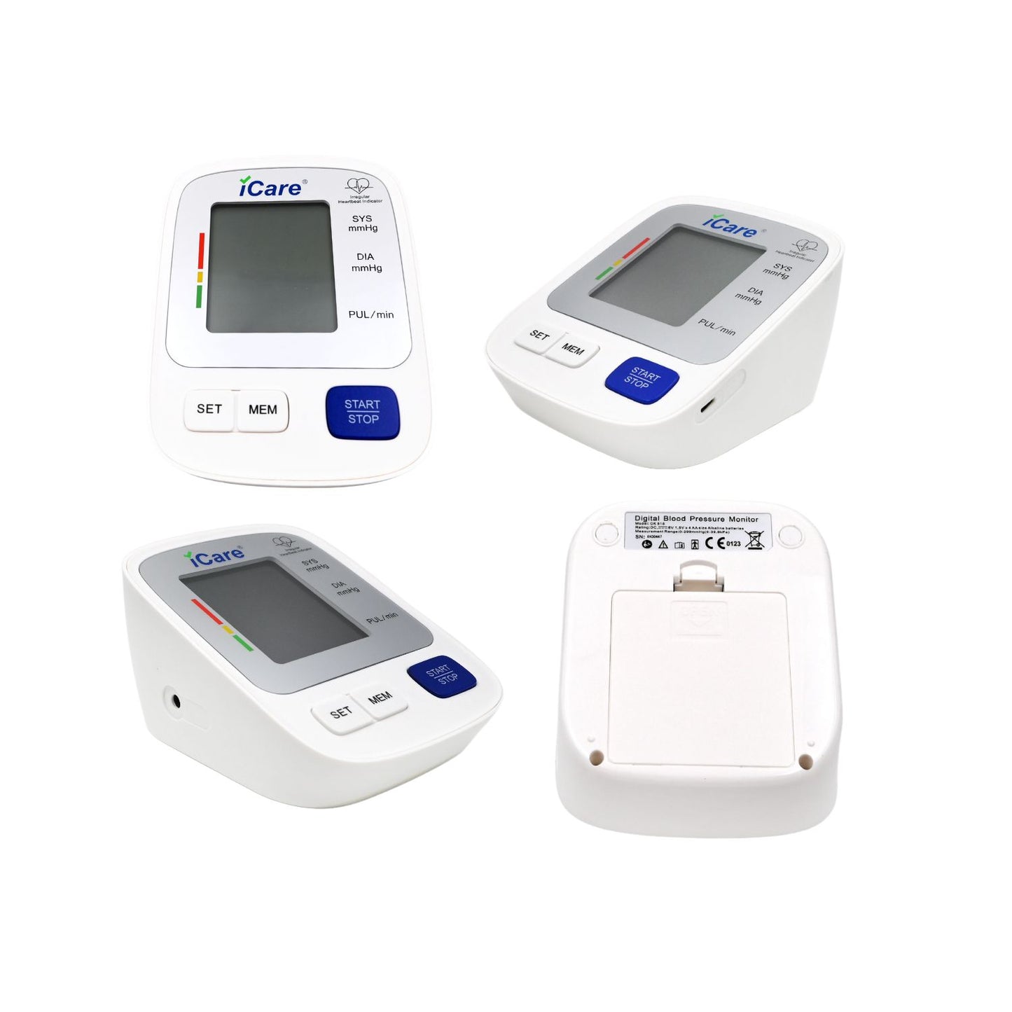 iCareĀ® CK818 Automatic Digital Blood Pressure Monitor / Digital Sphygmomanometer Medium arm cuff 22-36cm