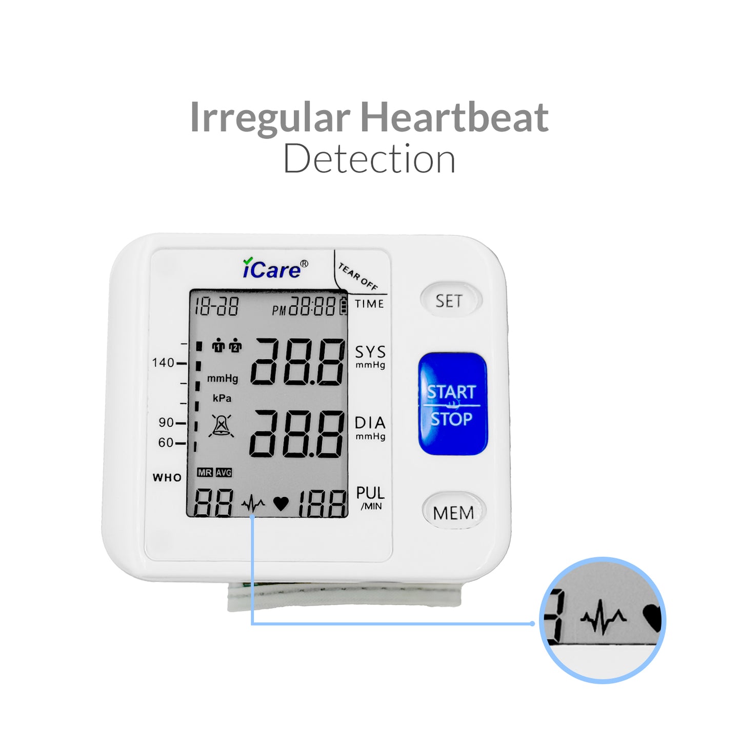 iCare® CK105 Wrist Type Automatic Digital Blood Pressure Monitor / Digital Sphygmomanometer