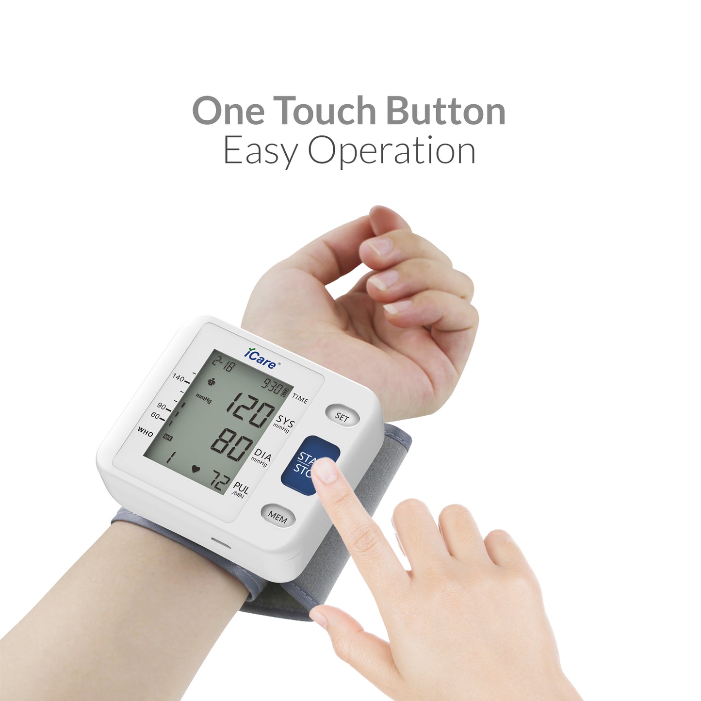 iCare® CK105 Wrist Type Automatic Digital Blood Pressure Monitor / Digital Sphygmomanometer