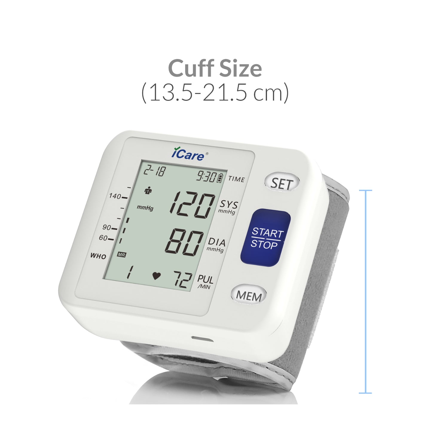 iCare® CK105 Wrist Type Automatic Digital Blood Pressure Monitor / Digital Sphygmomanometer