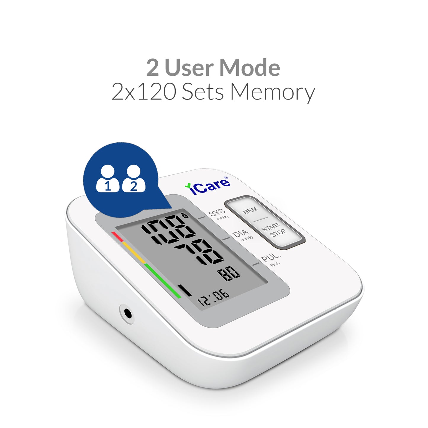 iCare® CK220 Automatic Digital Blood Pressure Monitor / Digital Sphygmomanometer Large arm cuff 22cm-42cm