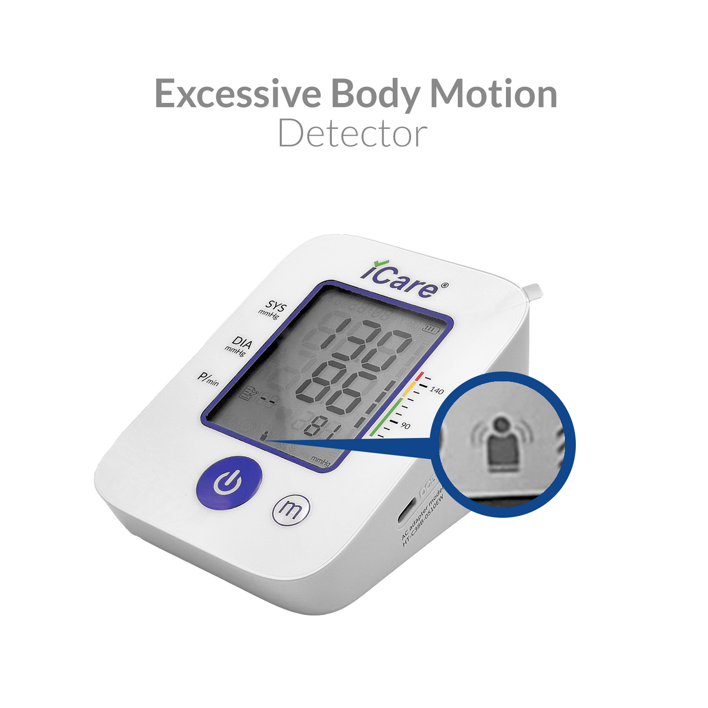 iCare CK320 USB Powered Automatic Digital Blood Pressure Monitor, Large 22-45cm Arm Cuff