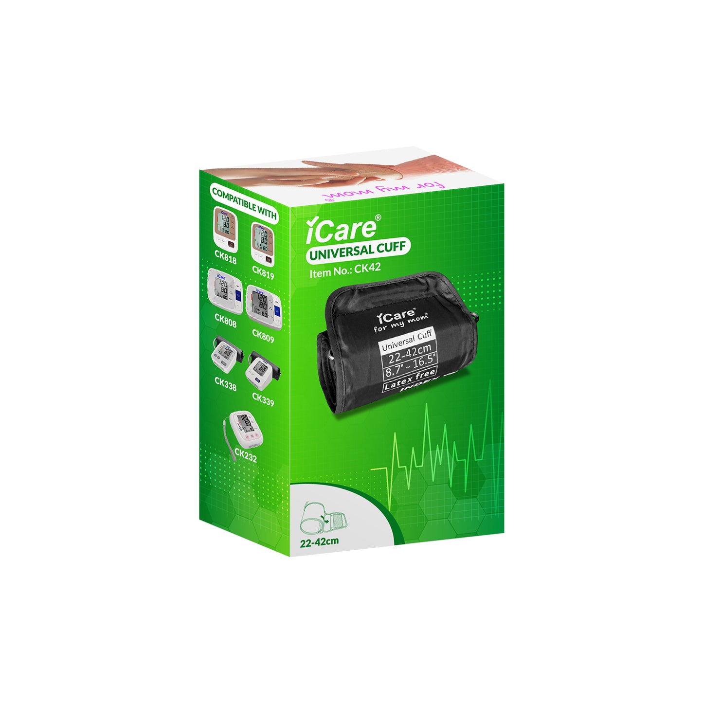 iCare® CK42 Arm Cuff Large Size 22-42cm for model CK238, CK338, CK339, CK808, CK809, CK818 and CK819