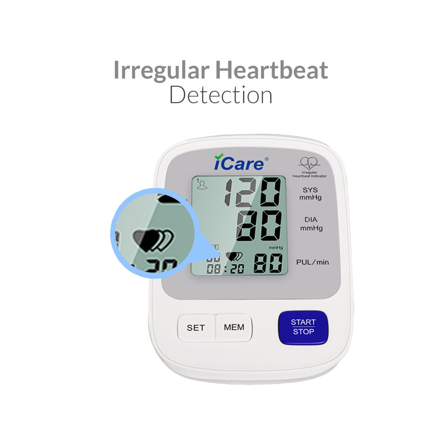 iCareĀ® CK818 Automatic Digital Blood Pressure Monitor / Digital Sphygmomanometer Medium arm cuff 22-36cm