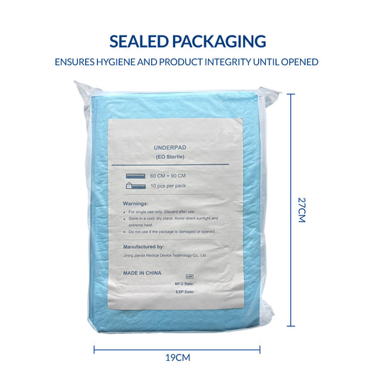 iCare 10pcs Disposable Underpads Large (60x90)