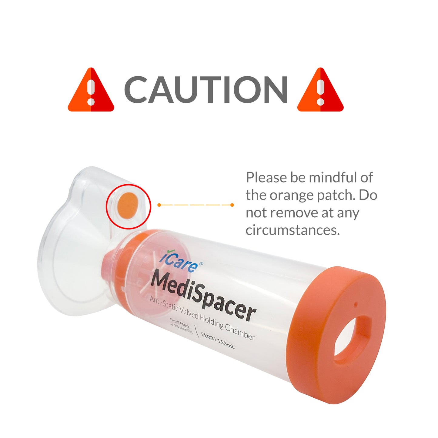 iCare SE03 MediSpacer Chamber Spacer for 0-18 Months Old with Small Mask