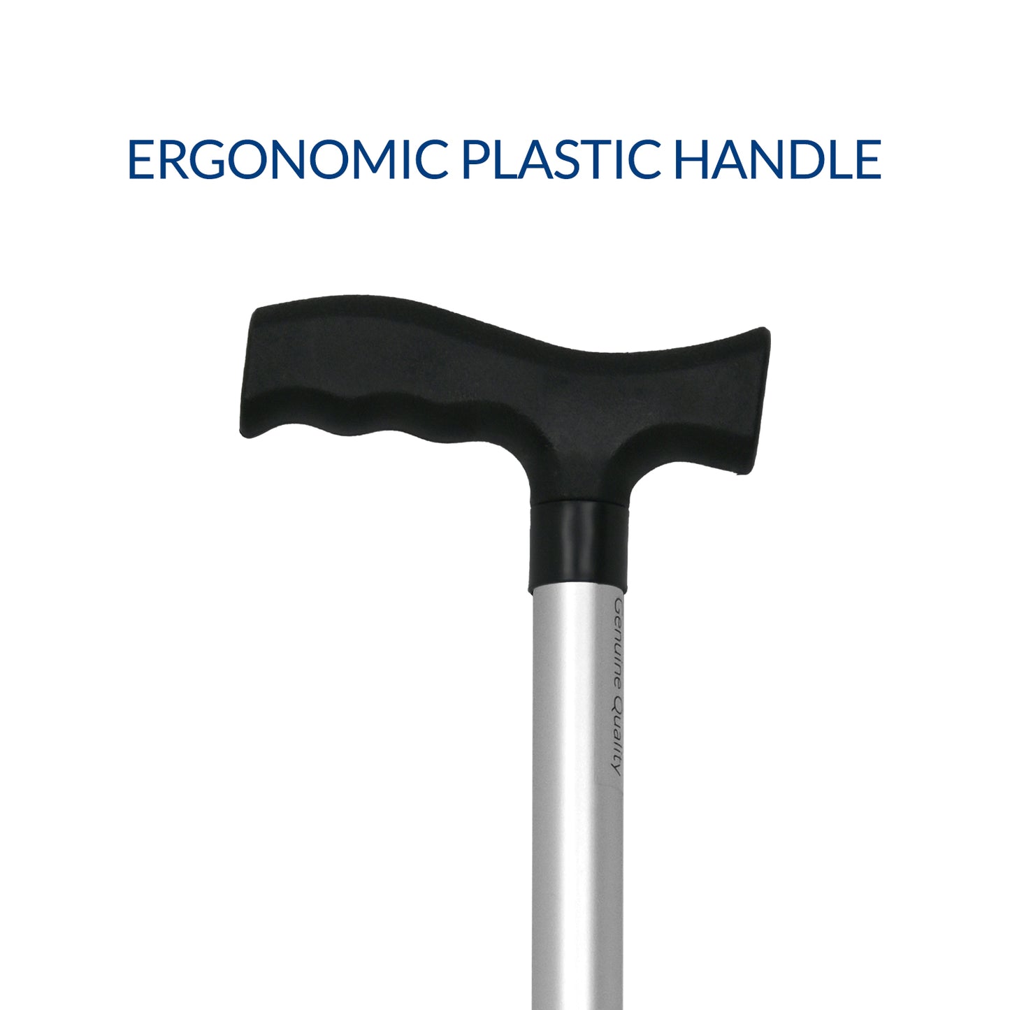 iCare® WS001 CanePro Walking Stick with Height Adjustable Tube, Ergonomic Handle for Disabled and Elderly