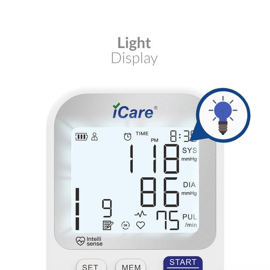 iCare Bundle Deal 2 OCP50 Glucose Meter + CK239 Digital BP Monitor, Blood Sugar Kit with Blood Pressure Monitor Bundle