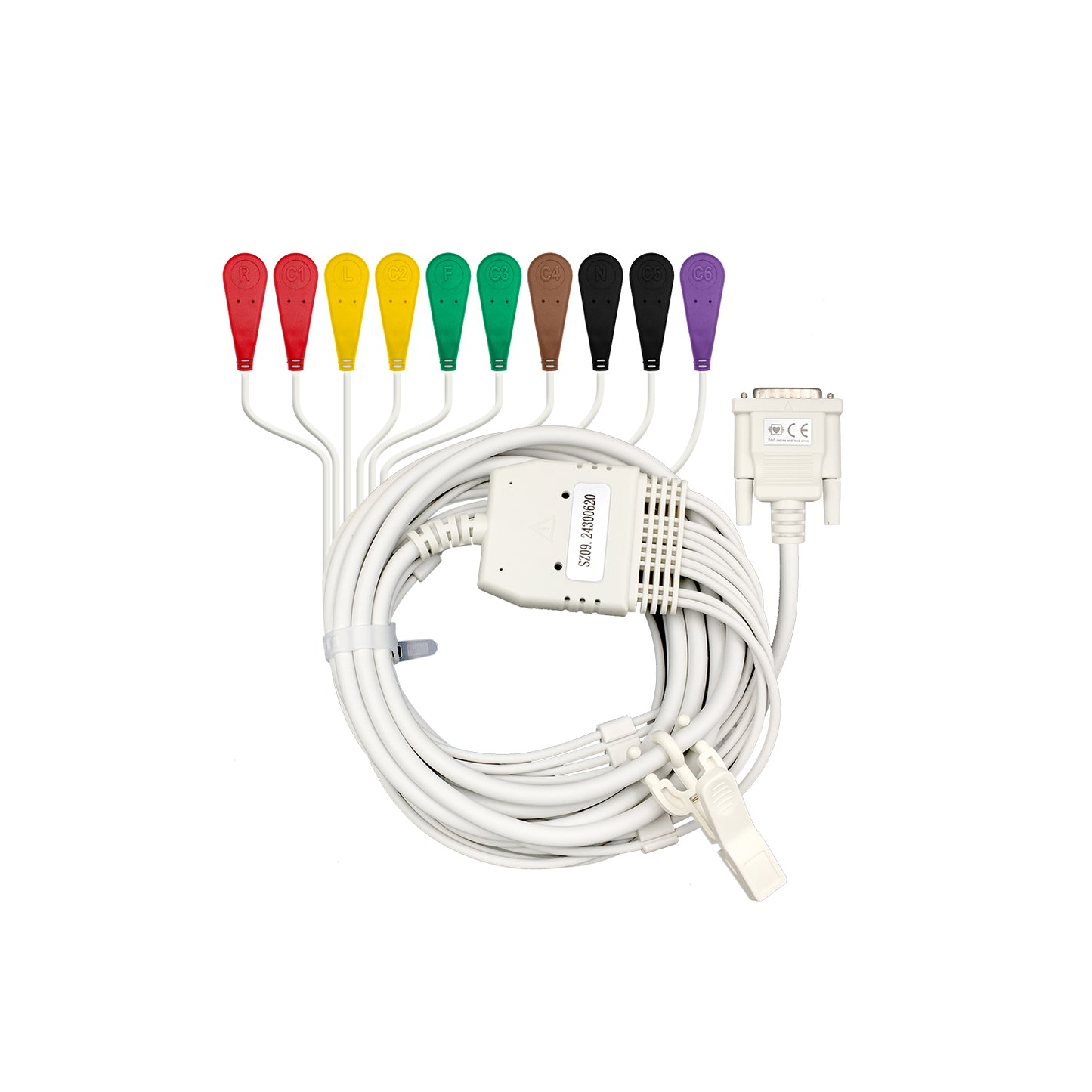 iCare® ECG Cables(Snap Button Type) with 1pack ECG Electrode Pads