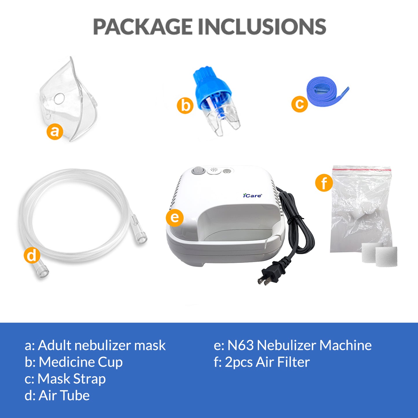 iCare Bundle Deal 25 CK260 Digital BP Monitor + N63 NebuLuxe Nebulizer Compressor + OX001 Fingertip Pulse Oximeter