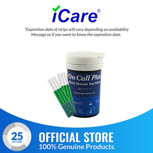 iCare® On Call EZII Test Strips 25/50/100/200 Pieces in Vial➜ ONLY COMPATIBLE WITH EZII GLUCOSE METER