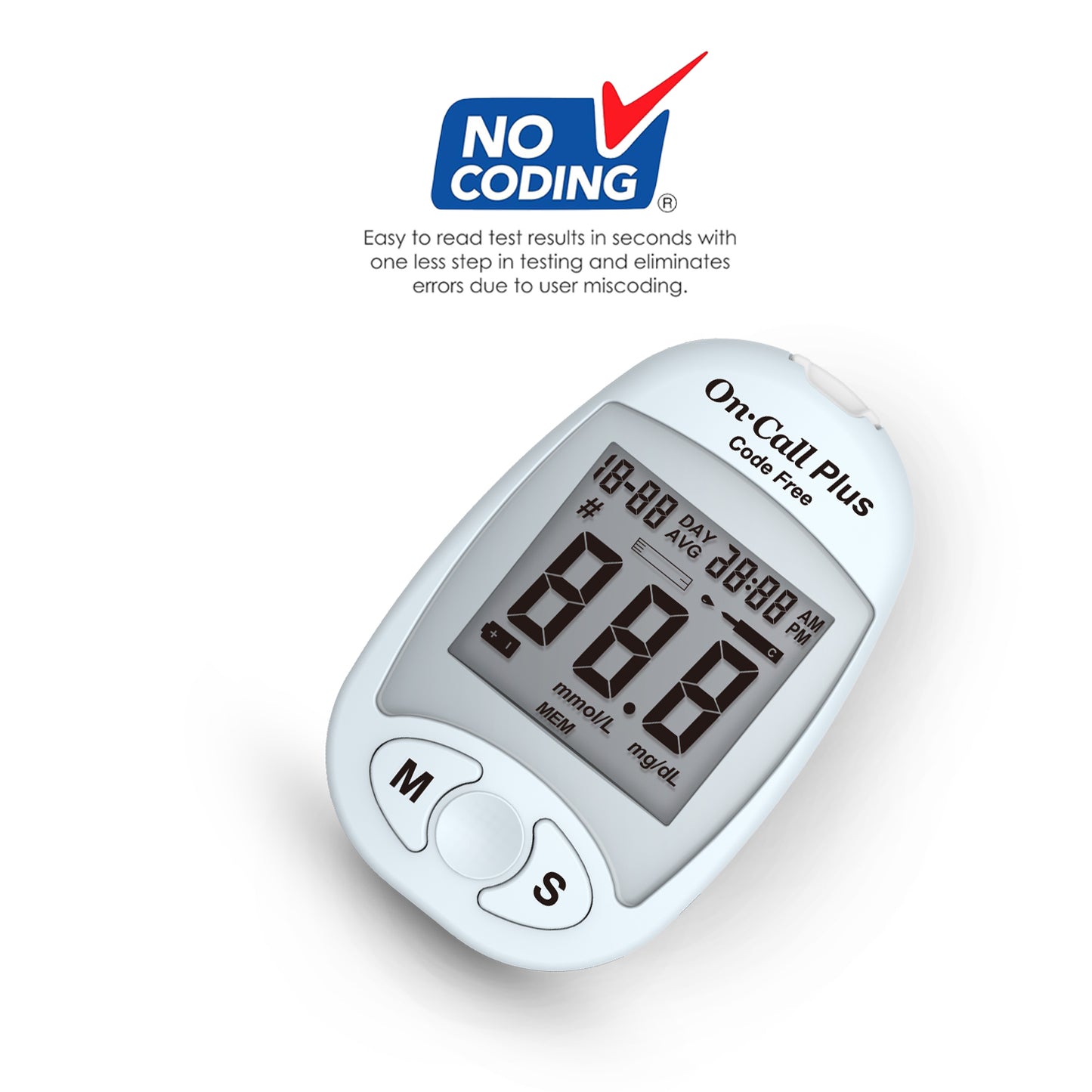 iCare OnCall Plus Code-Free Glucose Meter with 100 Test Strips and 110 Lancets