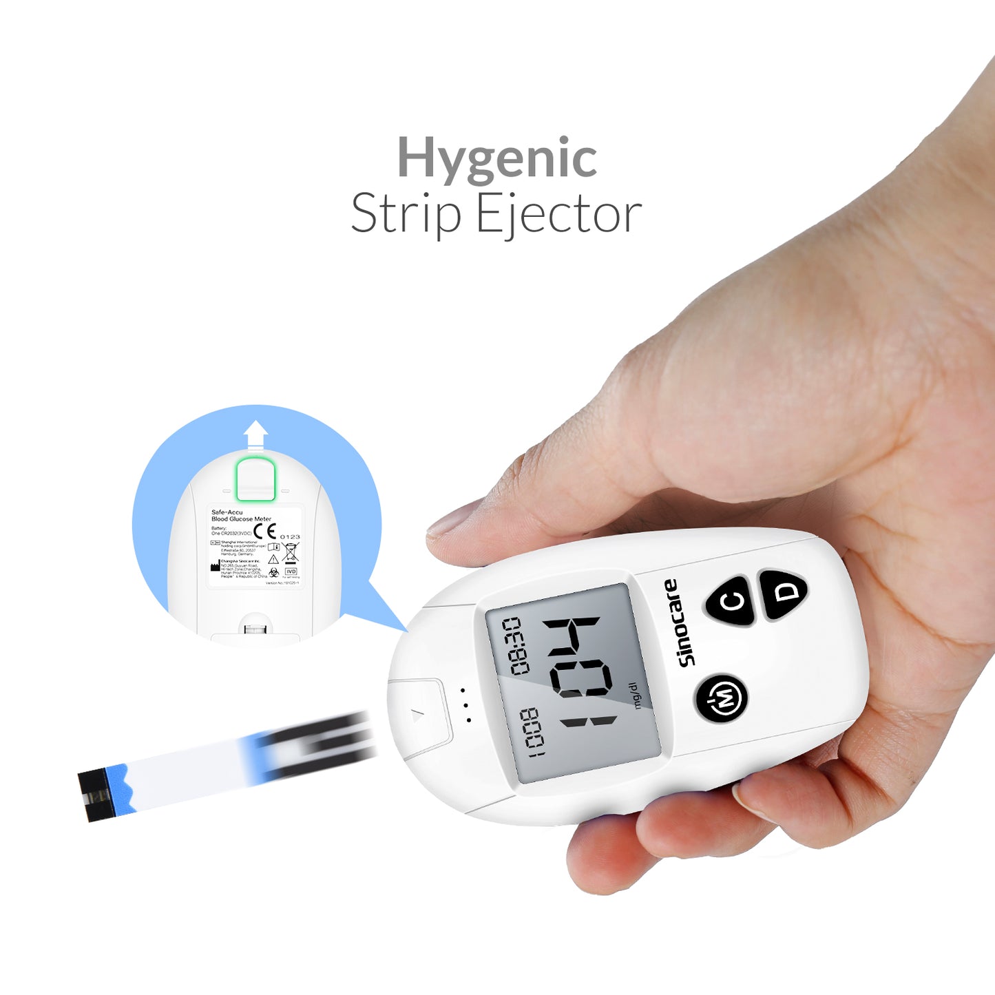 iCare® Safe Accu Blood Glucose Meter COMPLETE SET meter with strips and lancets