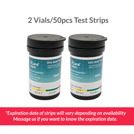 iCare U-A50 Uric Acid Test Strips for iCare U01 Uric Acid Analyzer 50pcs Test Strips ONLY