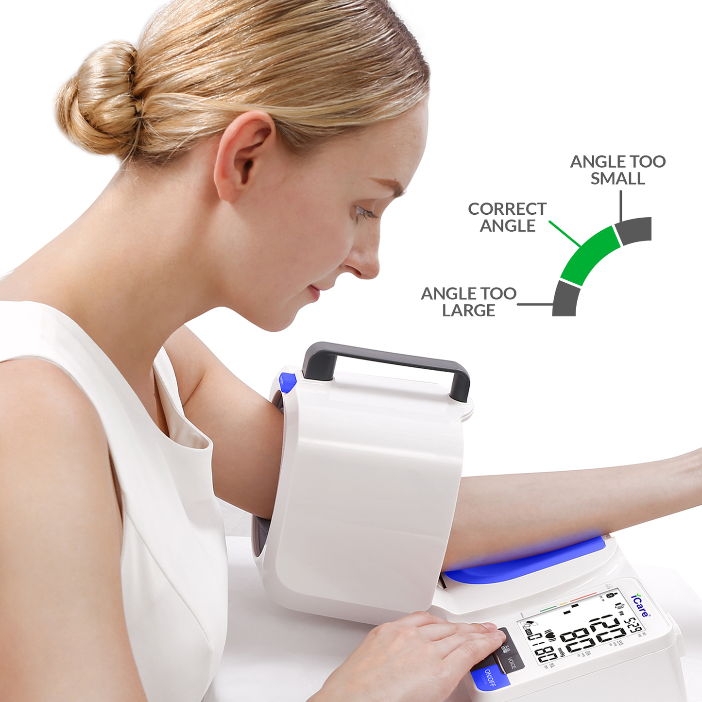 iCareĀ® BK36 Automatic Digital Blood Pressure Monitor / Digital Sphygmomanometer Small arm cuff 22-32cm