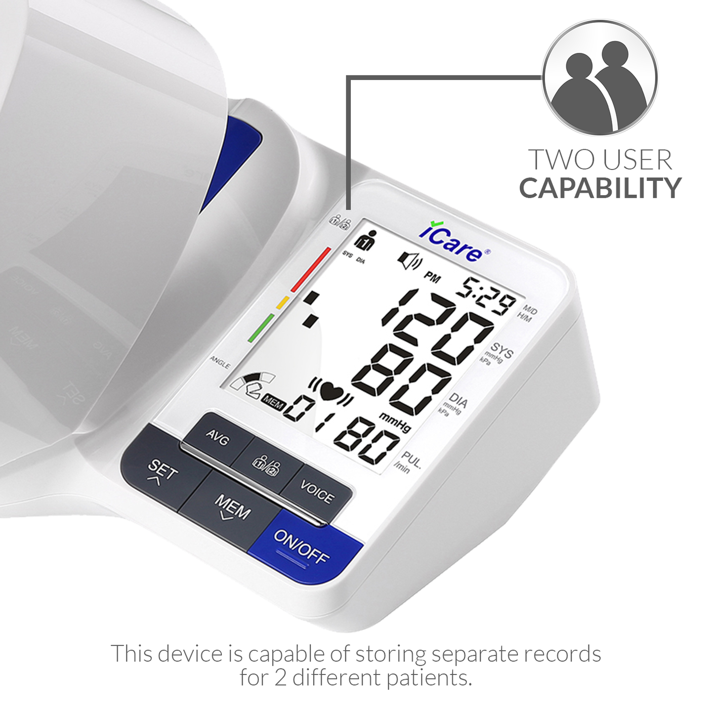 iCareĀ® BK36 Automatic Digital Blood Pressure Monitor / Digital Sphygmomanometer Small arm cuff 22-32cm