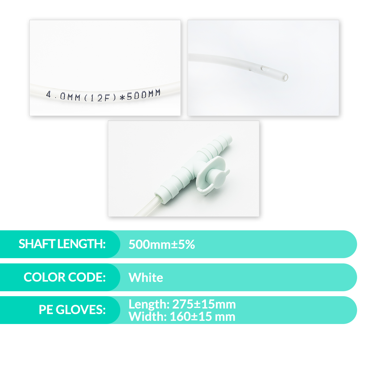 iCare® NM31-212A Suction Tube 12Fr 500mm Shaft
