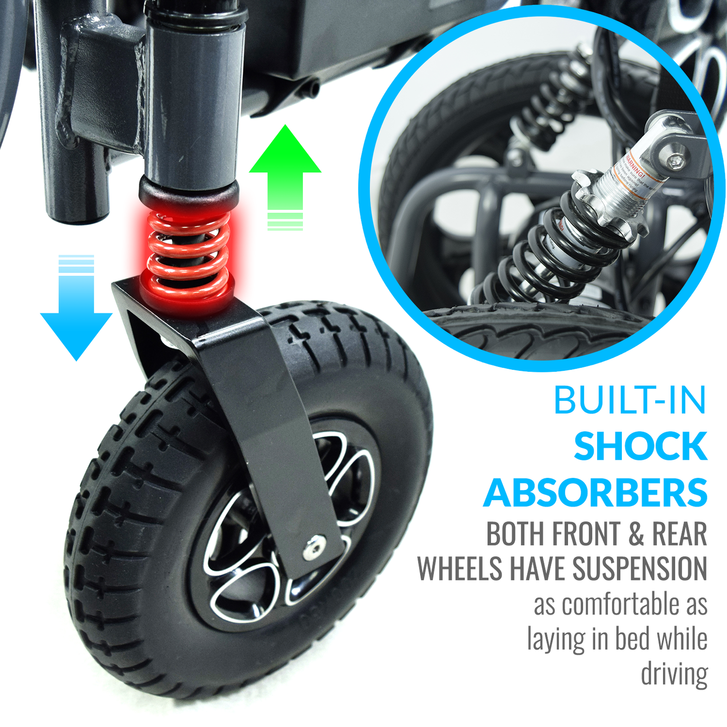 iCare® E610 Max Electromagnetic Brake Wheelchair Heavy Duty 16" for Disabled and Elderly People (110kg Load Limit, 52kg Wheelchair Weight)