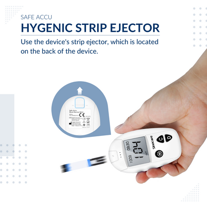 iCare SR01 Blood Glucose Meter (1 Blood Glucose Monitor + 1 Lancing Device + Carrying Case + Lithium Coin Cell Battery ) for Diabetic people, Safe-Accu Sugar Meter, Sinocare Blood Glucose Meter SA