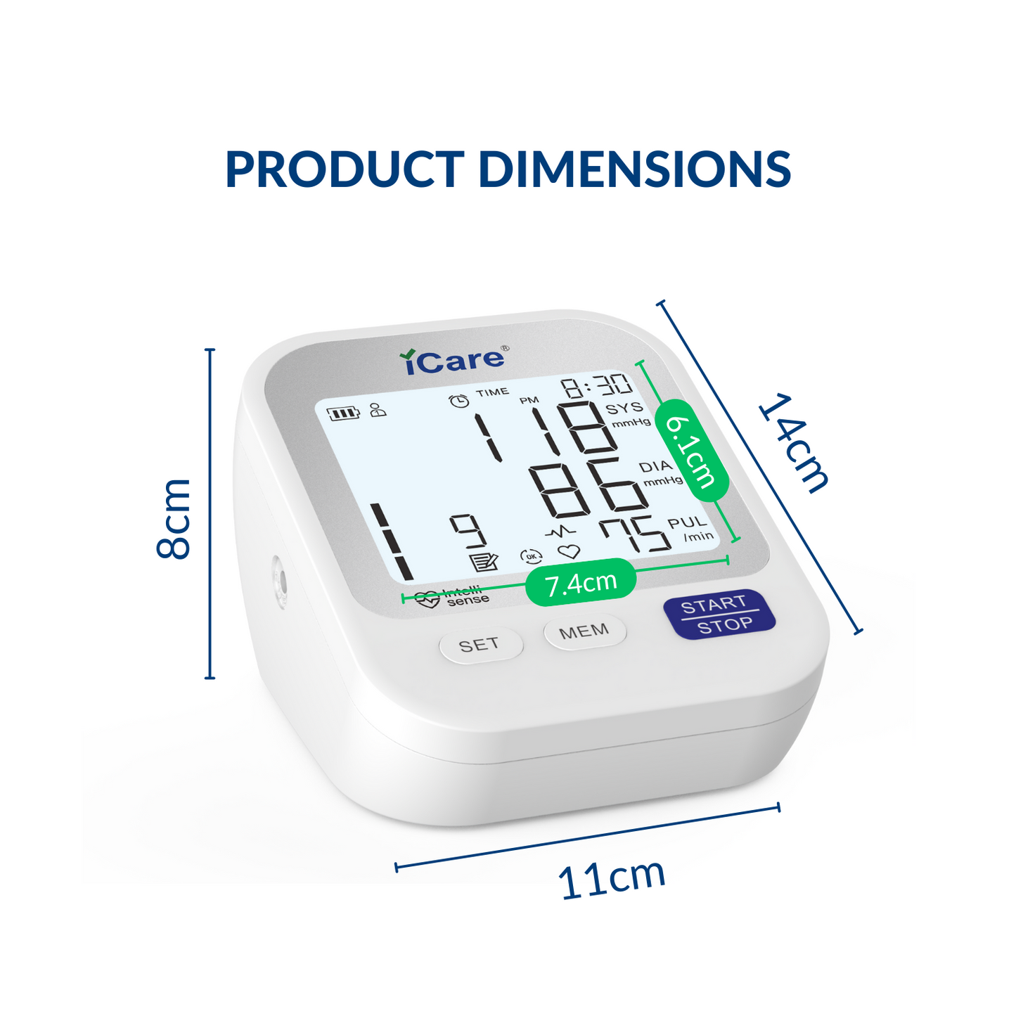 iCare® CK239 USB Powered Automatic Digital Blood Pressure Monitor with  Large Screen