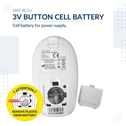 iCare SR01 Blood Glucose Meter (1 Blood Glucose Monitor + 1 Lancing Device + Carrying Case + Lithium Coin Cell Battery ) for Diabetic people, Safe-Accu Sugar Meter, Sinocare Blood Glucose Meter SA