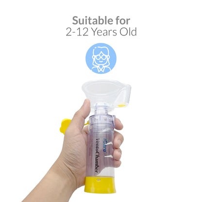 iCare SE07 VentoChamber Chamber Spacer for 2-12 Years Old with Medium Mask