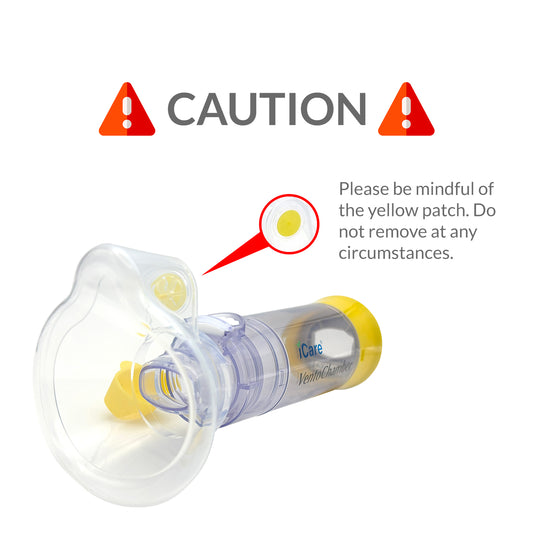 iCare SE07 VentoChamber Chamber Spacer for 2-12 Years Old with Medium Mask