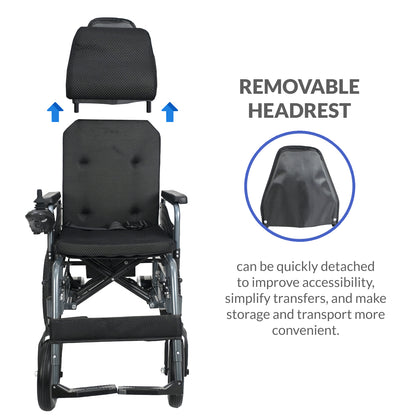 iCare® E310 Pro New Model Electric Wheelchair HEAVY DUTY (110kg Load Limit, 50kg Wheelchair Weight)