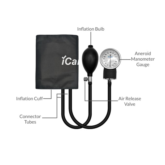 iCare AN02 Aneroid Sphygmomanometer for Blood Pressure Monitoring (No Stethoscope included)