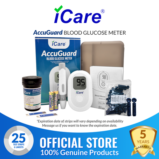 iCare AG25 AccuGuard Blood Glucose Monitor Complete set + 25pcs Test Strips & 25pcs Lancets