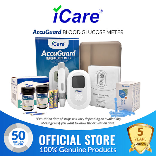 iCare AG50 AccuGuard Blood Glucose Monitor Complete set + 50pcs Test Strips & 50pcs Lancets