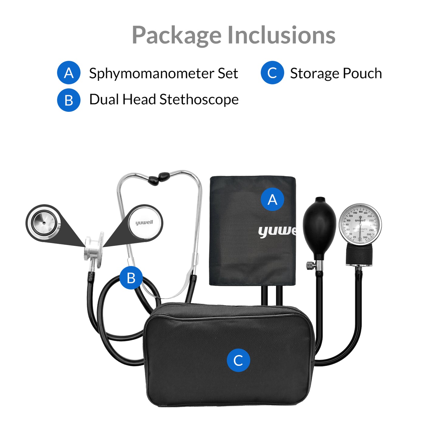 iCare Aneroid Sphygmomanometer with Stethoscope for Blood Pressure Monitoring