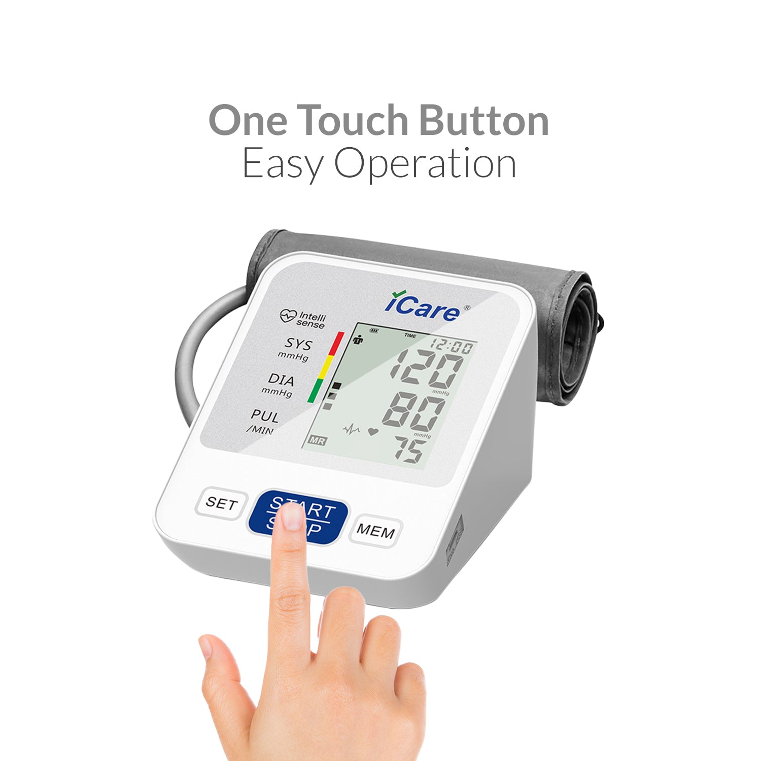 iCare Bundle Deal 35 OX001 Fingertip Pulse Oximeter + N61 MediMist Compressor Nebulizer Kit + CK238 Digital BP Monitor Bundle