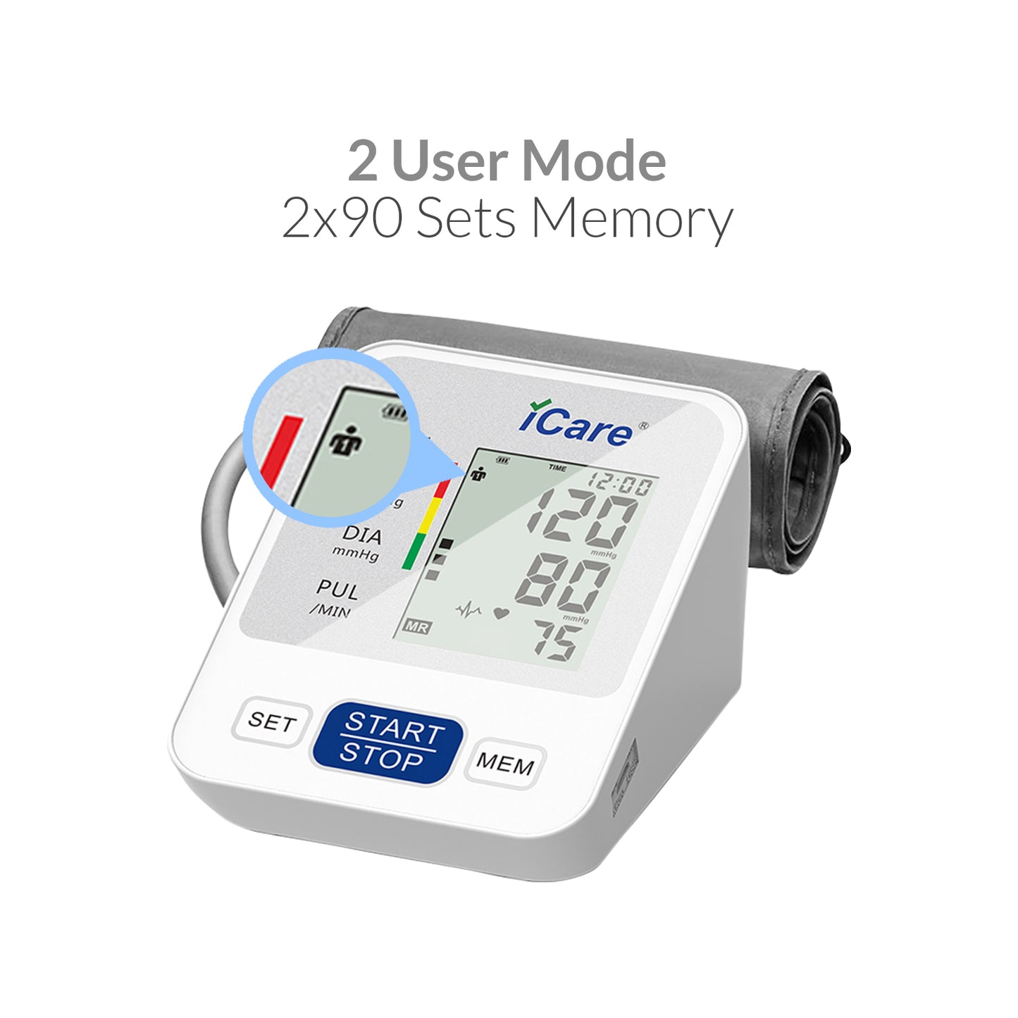 iCare® CK238 Automatic Digital Blood Pressure Monitor / Digital Sphygmomanometer  Small arm cuff 22-32cm