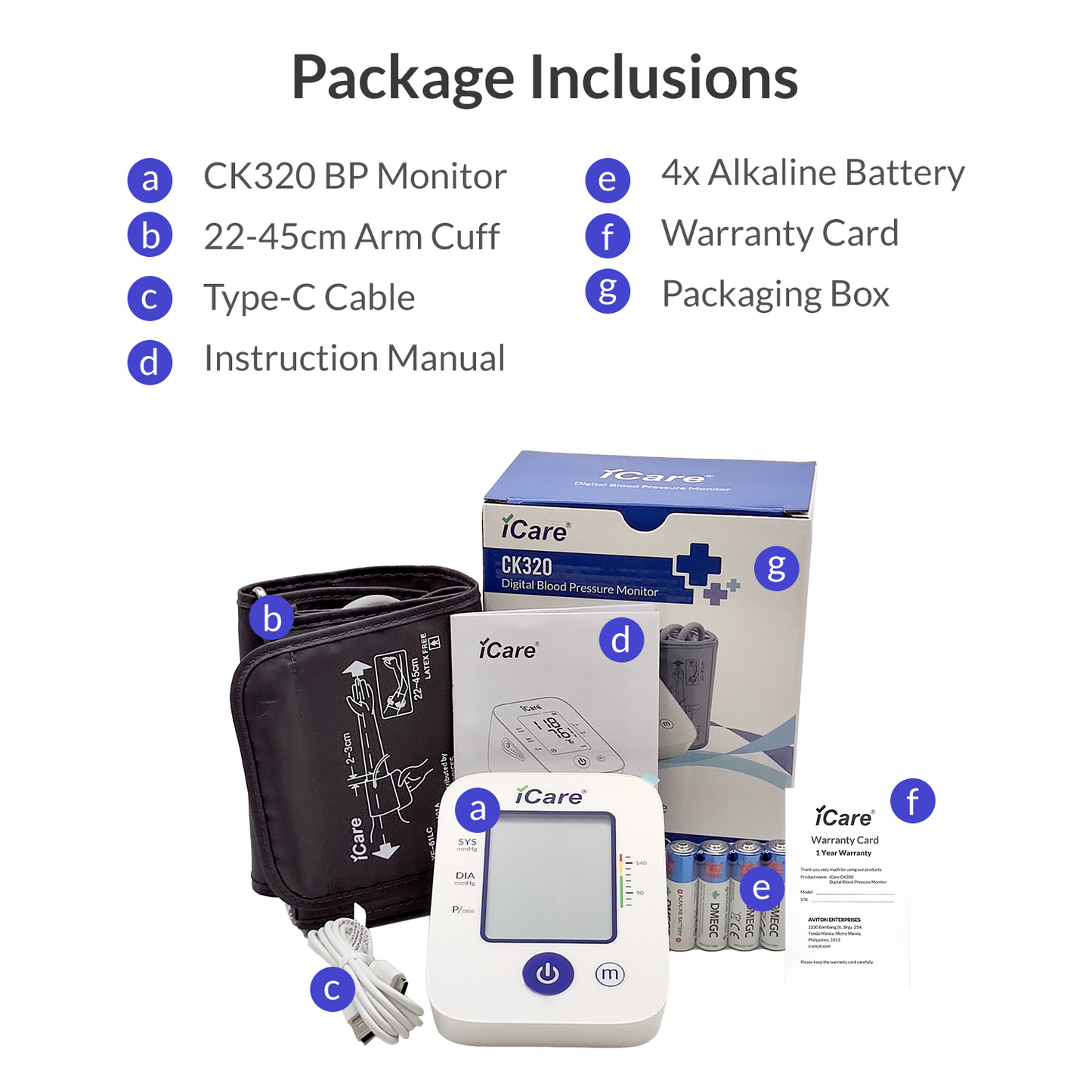 iCare Bundle Deal 31 OCP50 Glucose Meter + CK320 Digital BP Monitor, Blood Sugar Kit with Blood Pressure Monitor Bundle