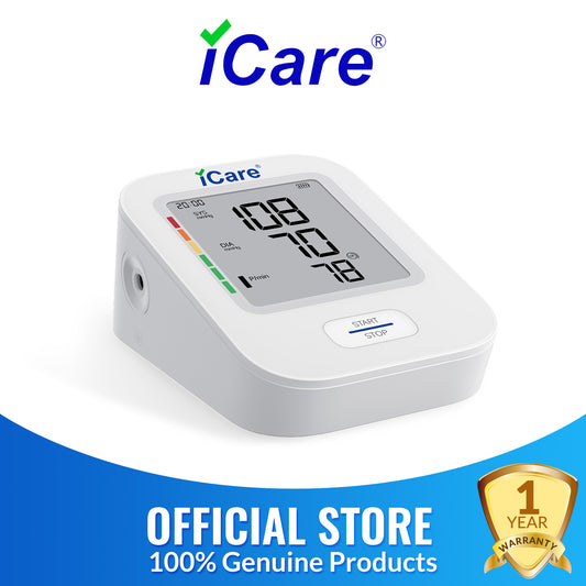 iCare CK323 Automatic Digital Blood Pressure Monitor with Large Cuff (22cm - 45cm), WHO BP Level Indicator, Irregular Heartbeat Indicator, Excessive Motion Indicator