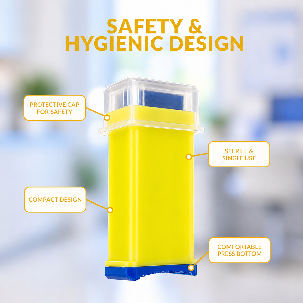 iCare EasyPierce Plus Disposable Safety Lancets 26Gx1.8mm