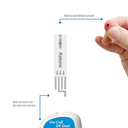 iCare® Ketone-T25 On Call Blood Ketone Strips 25pcs+Lancet25pc USE WITH On Call GK Glucose & Ketone Meter ONLY