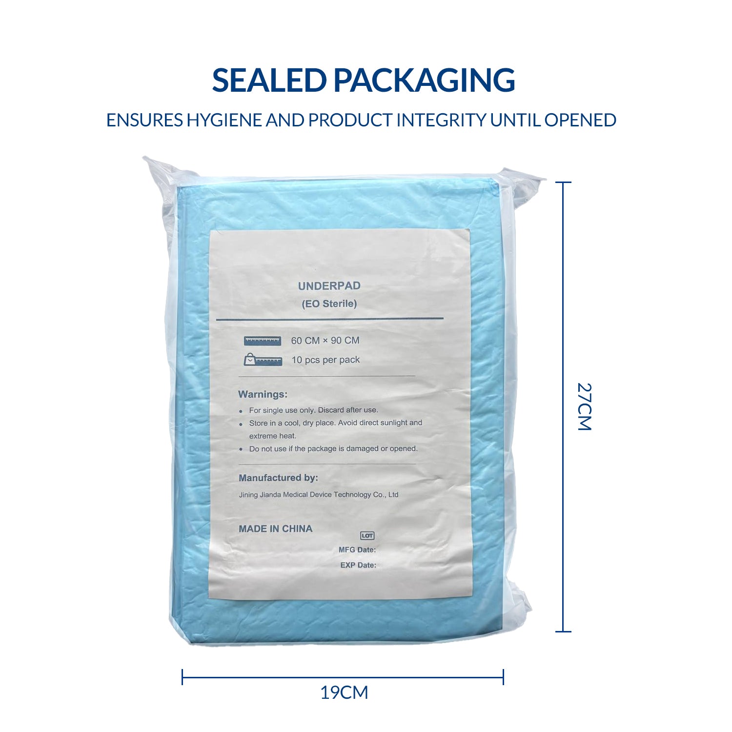 iCare 10pcs Disposable Underpads Large (60x90)