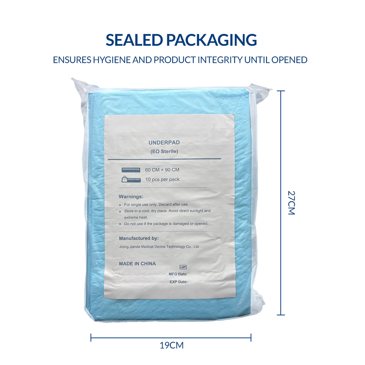 iCare 10pcs Disposable Underpads Large (60x90)