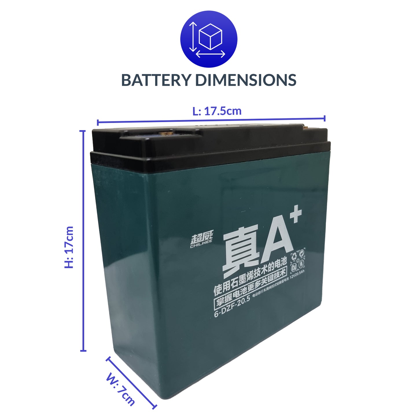 iCare 24V 20AH CHILWEE Lead Acid Battery and Charger for E310 Pro and 510 Power Electric Wheelchair