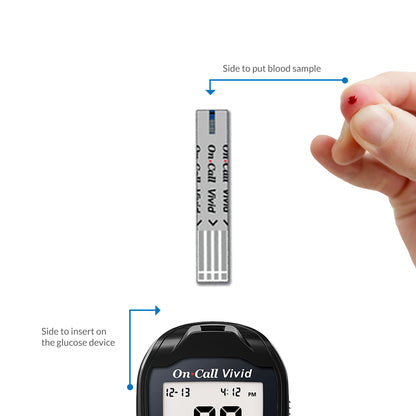 iCare® VividT50 On Call Vivid Test Strips (50 Pieces) in Vial with 50 Lancets ONLY COMPATIBLE WITH ON CALL VIVID BLOOD GLUCOSE MONITORING SYSTEM