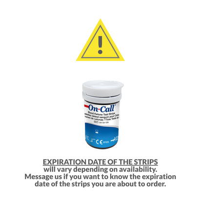 iCare® Ketone-T25 On Call Blood Ketone Strips 25pcs+Lancet25pc USE WITH On Call GK Glucose & Ketone Meter ONLY