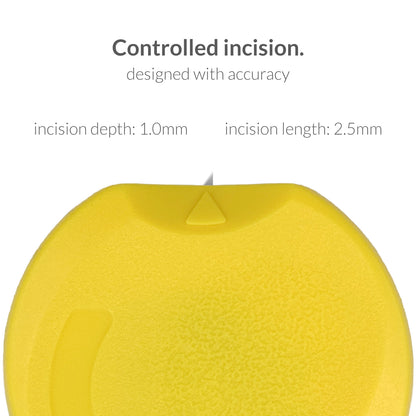 iCare SafeEdge Neo Heel Incision Safety Lancet for Newborn Blood Sampling, Sterile, Single-Use, Latex Free, Comfort Grip, Safety Engineered
