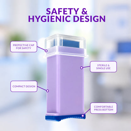 iCare EasyPierce Plus Disposable Safety Lancets 28Gx1.8mm