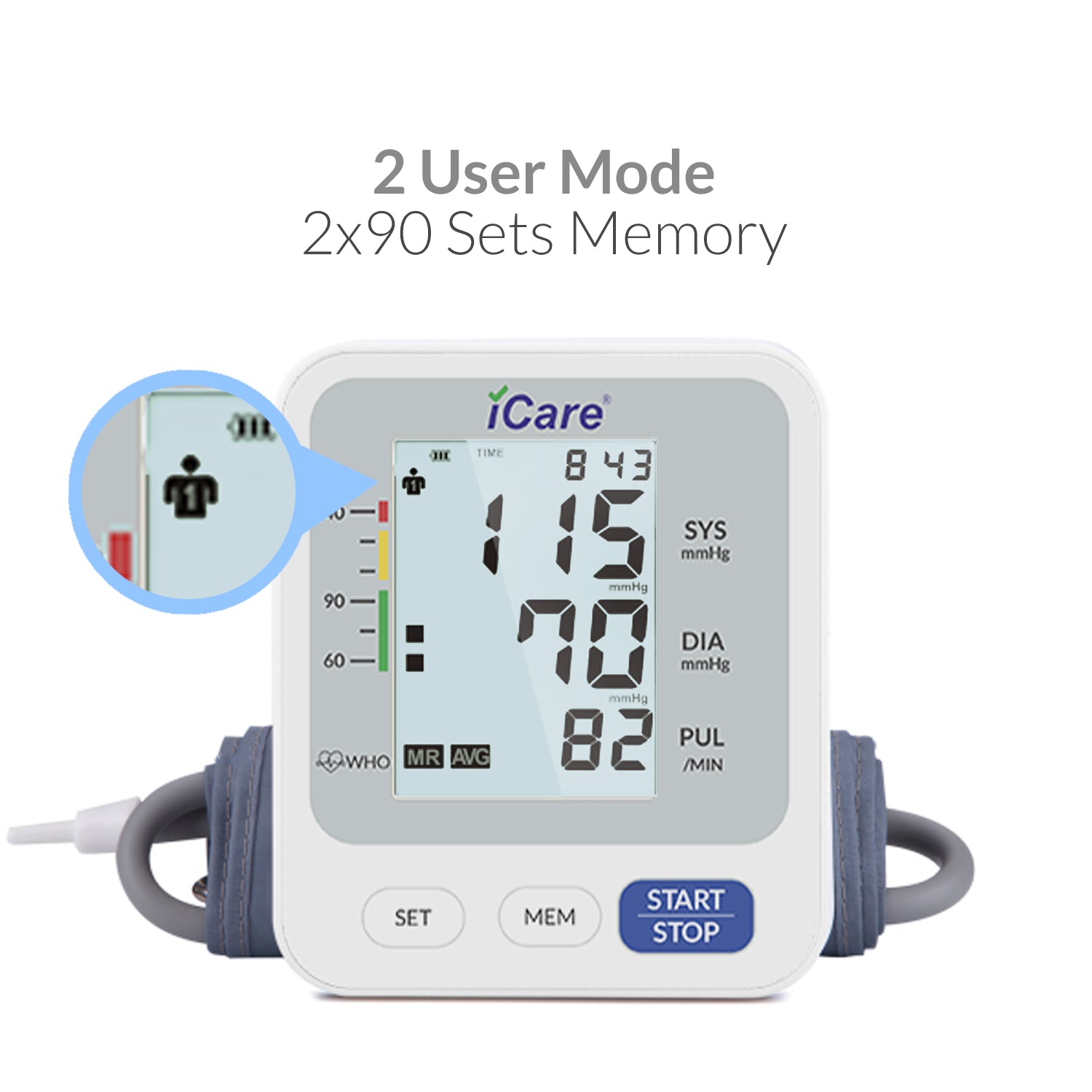 iCare CK260 USB Powered Automatic Digital Blood Pressure Monitor, Small 22-32cm Arm Cuff